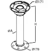 Osculati - Thread Lock fixed table pedestal 689 mm - 48.417.64 product image