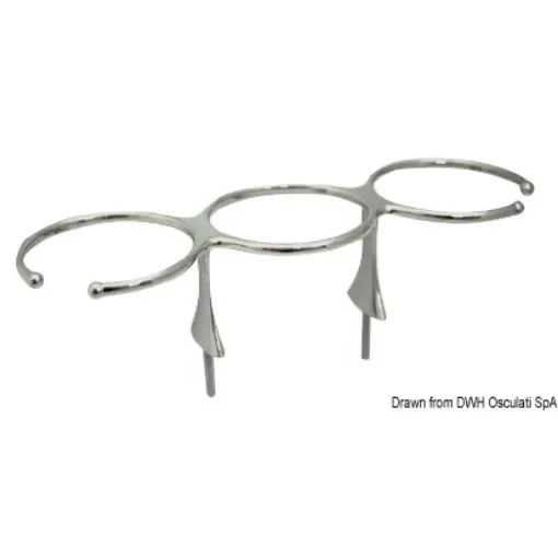 Osculati - 3 cup drink holder AISI 316 stud fixation - 48.429.03 product image