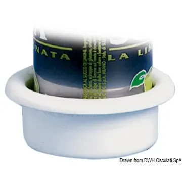 Osculati - Recess-fit glass holder ABS white &amp;#216; 75 mm - 48.430.02 product image