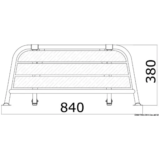 Osculati - Stern plattform 840 mm - 48.443.01 product image