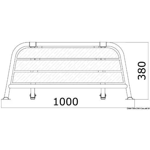 Osculati - Stern plattform 1000 mm - 48.443.02 product image