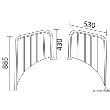 Osculati - Plattform f. round stern 530 mm - 48.443.40 product image