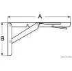 Osculati - Folding arm for table 305 x 165 mm 250 kg - 48.615.04 product image