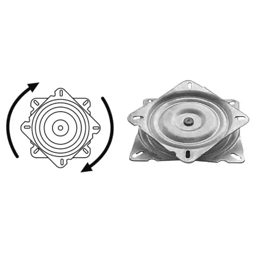 Osculati - SS rotating base guided w/seat 165x165 mm - 48.648.01 product image