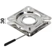 Osculati - SS rotating base guided + snap lock 172x172 mm - 48.648.03 product image