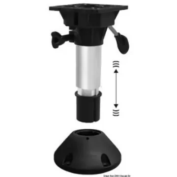 Osculati - WAVERIDER pedestal w/seat outer base 580/710 mm - 48.707.22 product image