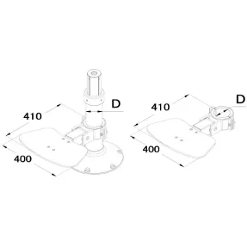 Osculati - Foldable footrest board - 48.715.01 product image