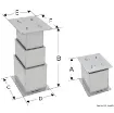 Osculati - SQUARE electrical pedestal 2-/3-stage 12V 15mm/sec - 48.743.12 product image