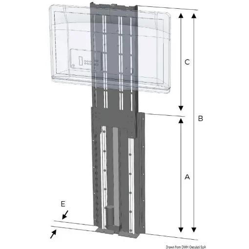 Osculati - UP-DOWN TV-LIFT 750 mm 12 V - 48.762.12 product image