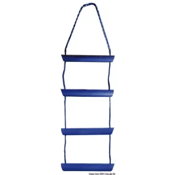 Osculati - Blue nylon cord ladder, 5 polycarbonate steps - 49.524.05 product image