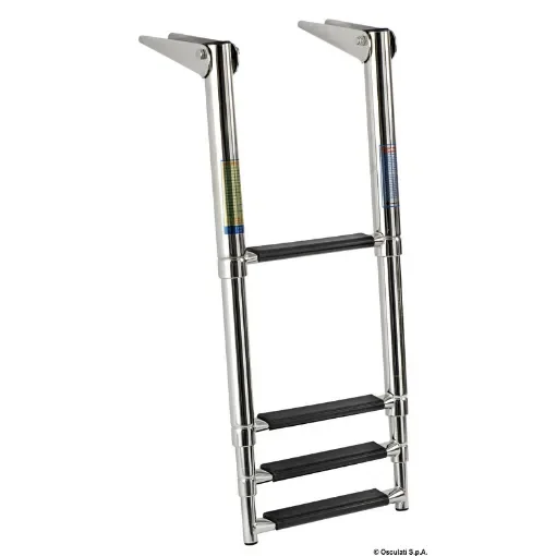 Osculati - Telescopic standard ladder AISI316 black 4 steps - 49.541.54 product image