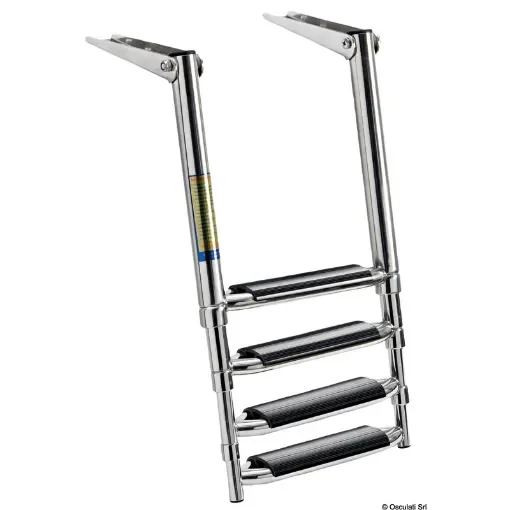 Osculati - Telescopic large ladder AISI316 black 4 steps - 49.541.64 product image
