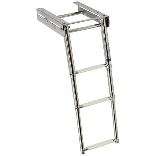 Osculati - Telescopic foldaway standard ladder AISI316 3 step - 49.543.03 product image