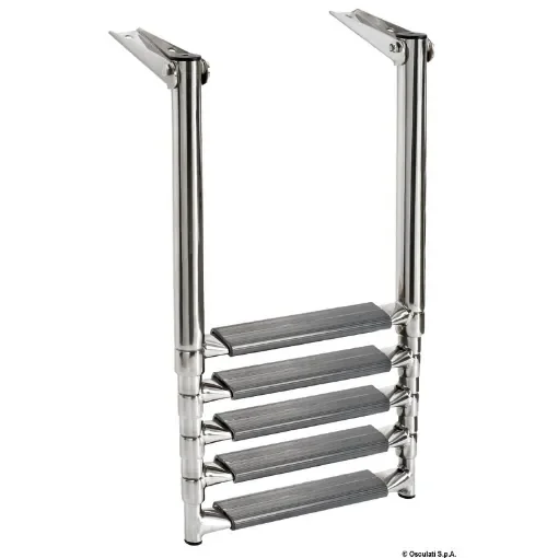 Osculati - 5-step telescopic ladder for platforms oval tubes - 49.555.05 product image