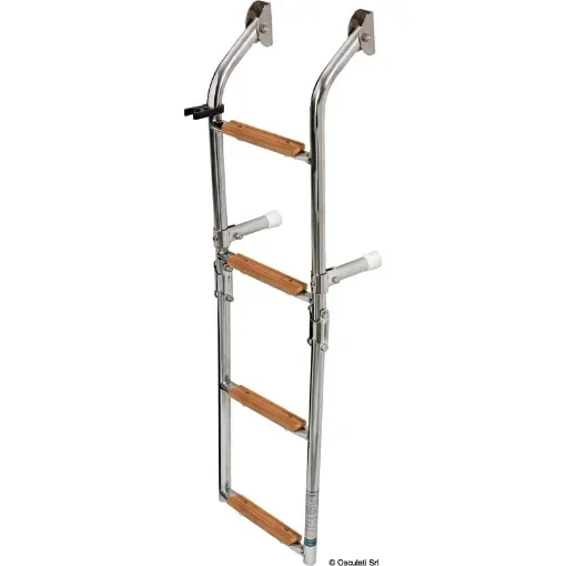 Osculati - Ladder 4 steps AISI316 + Iroko - 49.566.04 product image