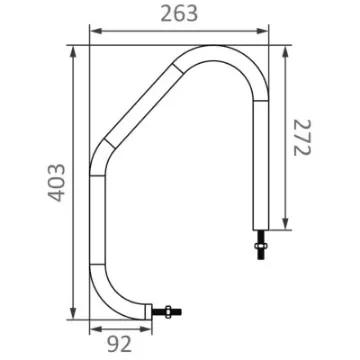 Osculati - Oval-section climb-up handle 403x263 mm - 49.570.00 product image