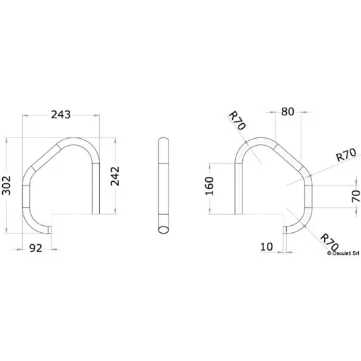 Osculati - Maniglia di risalita a sez. ovale small - 49.570.01 product image