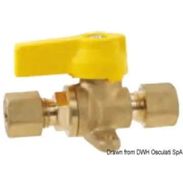 Osculati - Shut-off valve with fixing plate - 50.013.14 product image