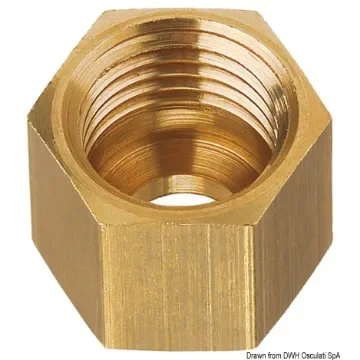 Osculati - Brass nut for 8-mm copper tube, M14 x 1.5F pitch. - 50.013.98 product image