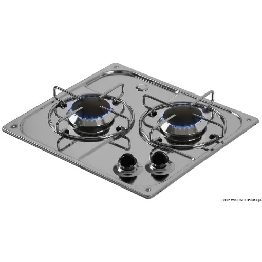 Osculati - SS flush mount hob unit 2 burners 350x320 mm - 50.101.44 product image