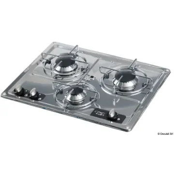 Osculati - SS flush mount hob unit 3 burners 470x360 mm - 50.101.48 product image