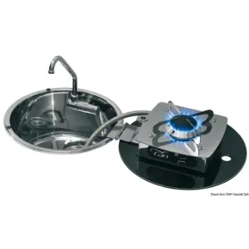 Osculati - Hinged cooktop 1 burner round version - 50.102.01 product image
