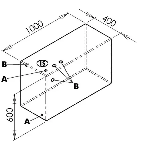 Osculati - Waste water tank 215 l - 50.142.55 product image