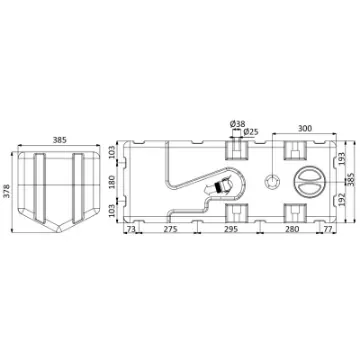Osculati - Waste water tank w/macerator 24 V 100 l - 50.143.24 product image