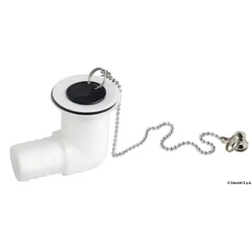 Osculati - Sink drain white nylon bent 90&amp;#176; - 50.170.41 product image