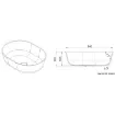 Osculati - Countertop semi-oval sink Ocritech white 350x260 mm - 50.184.01 product image