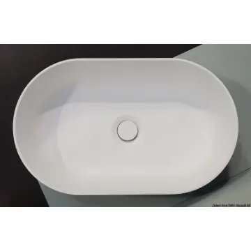 Osculati - Countertop semi-oval sink Ocritech white 450x260 mm - 50.184.21 product image