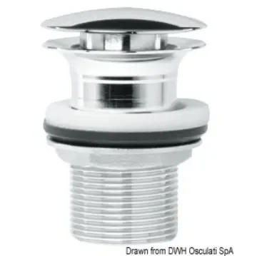 Osculati - Push-Pull chrome-plated brass drain - 50.186.97 product image