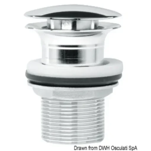 Osculati - Push-Pull chrome-plated brass drain - 50.186.97 product image