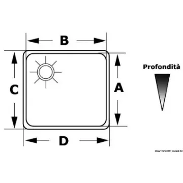 Osculati - SS rectangular sink 325x350x150 mm - 50.187.25 product image