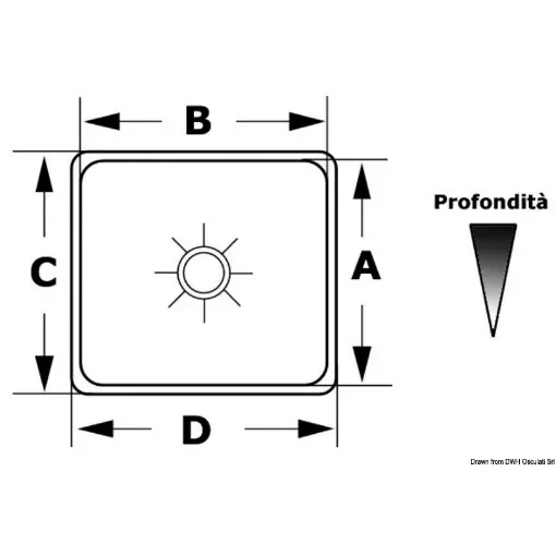 Osculati - SS rectangular sink 175x325x150 mm - 50.187.24 product image