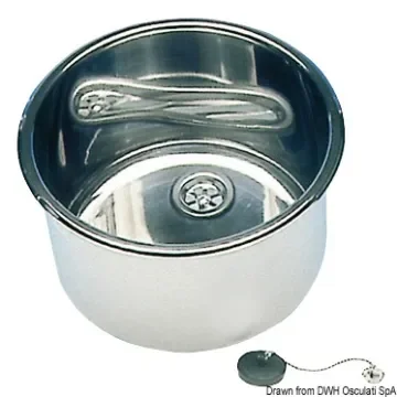 Osculati - SS mirror polished round sink 420x180 mm - 50.187.38 product image