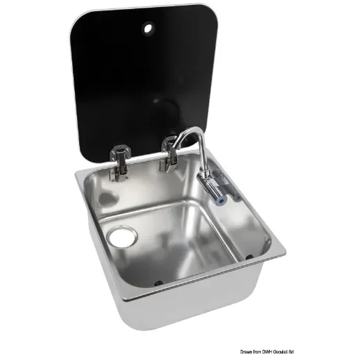 Osculati - Sink w/tinted glass lid 352x322x146 mm - 50.187.47 product image
