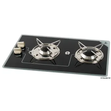Osculati - Gas hob N.2 pyroceram burners 500 x 300 mm - 50.706.12 product image