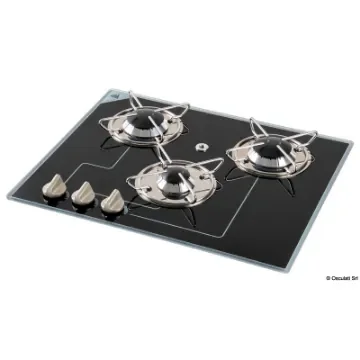 Osculati - Gas hob N.3 pyroceram burners 505 x 410 mm - 50.706.14 product image