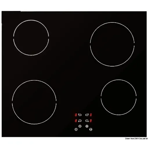 Osculati - Glass ceramic hob unit 4 burners - 50.707.73 product image