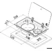Osculati - Built-in single hob - right sink w/ glass cover and mixer - 50.714.01 product image