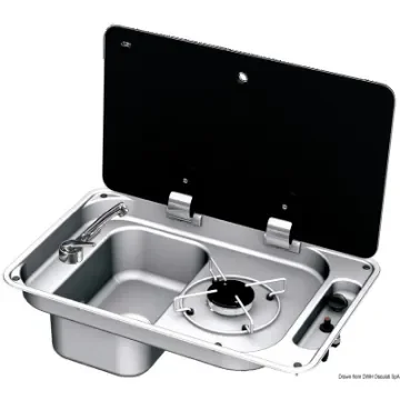 Osculati - 1-burner left hob w/tinted glass cover - 50.805.05 product image