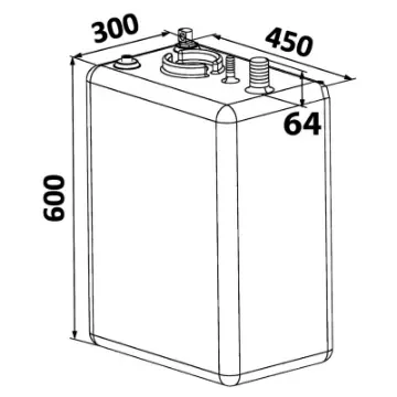 Osculati - Fuel tank PE 70 l - 52.036.06 product image