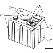 Osculati - Horizontal rigid modular tank drinkable water 172l - 52.194.80 product image