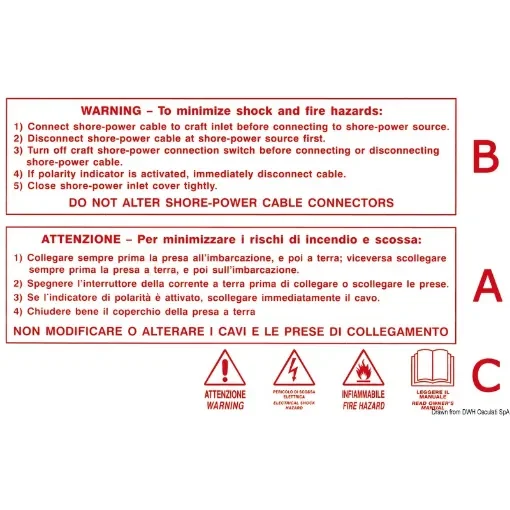 Osculati - Warning sticker label - 54.408.01 product image