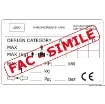 Osculati - CE boat identification plate 140x13 mm - 54.409.01 product image