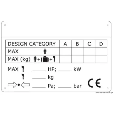 Osculati - CE boat identification plate for outboard engines - 54.410.00 product image