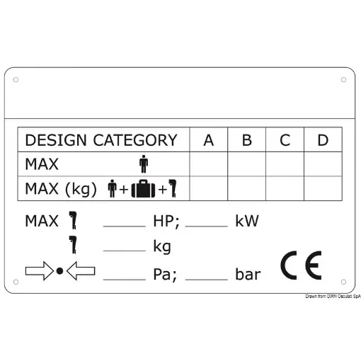 Osculati - CE boat identification plate for outboard engines - 54.410.00 product image