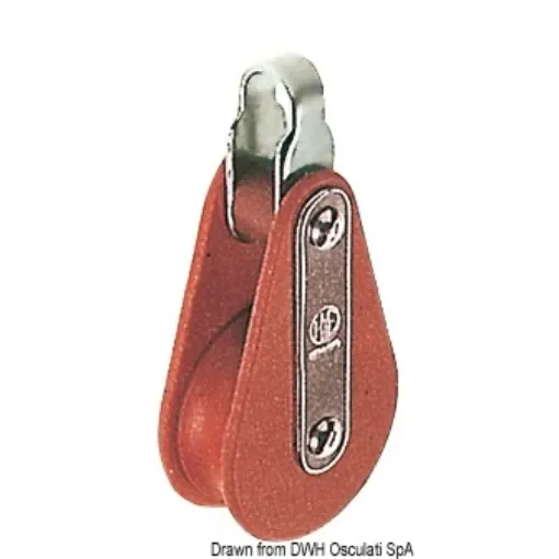 Osculati - Tufnol HYE block 1 pulley 10x35mm EB - 55.002.01 product image