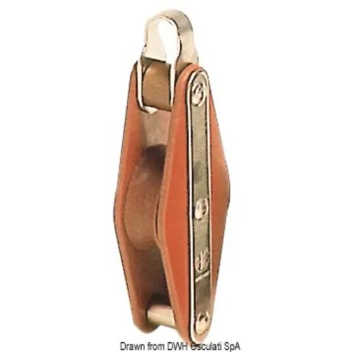 Osculati - Tufnol HYE block 1 pulley 10x35mm EBH - 55.005.01 product image